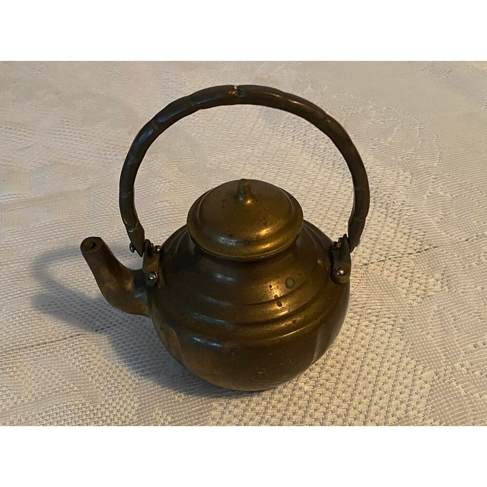 Vintage brass decorative teapot